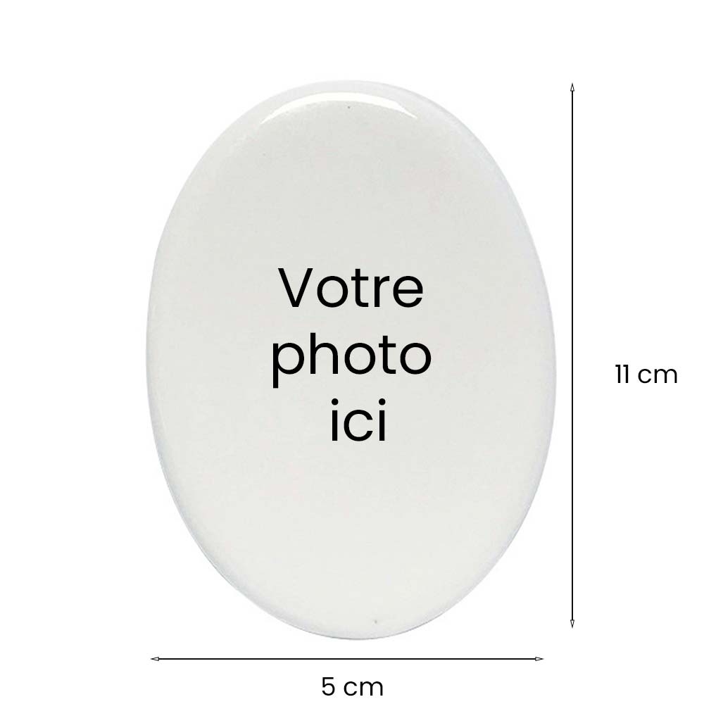 Ovale funéraire en céramique