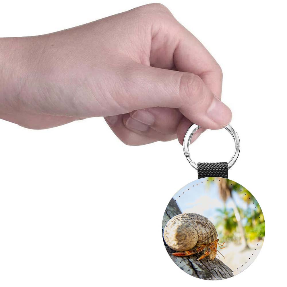 Porte-clés rond en cuir view 3